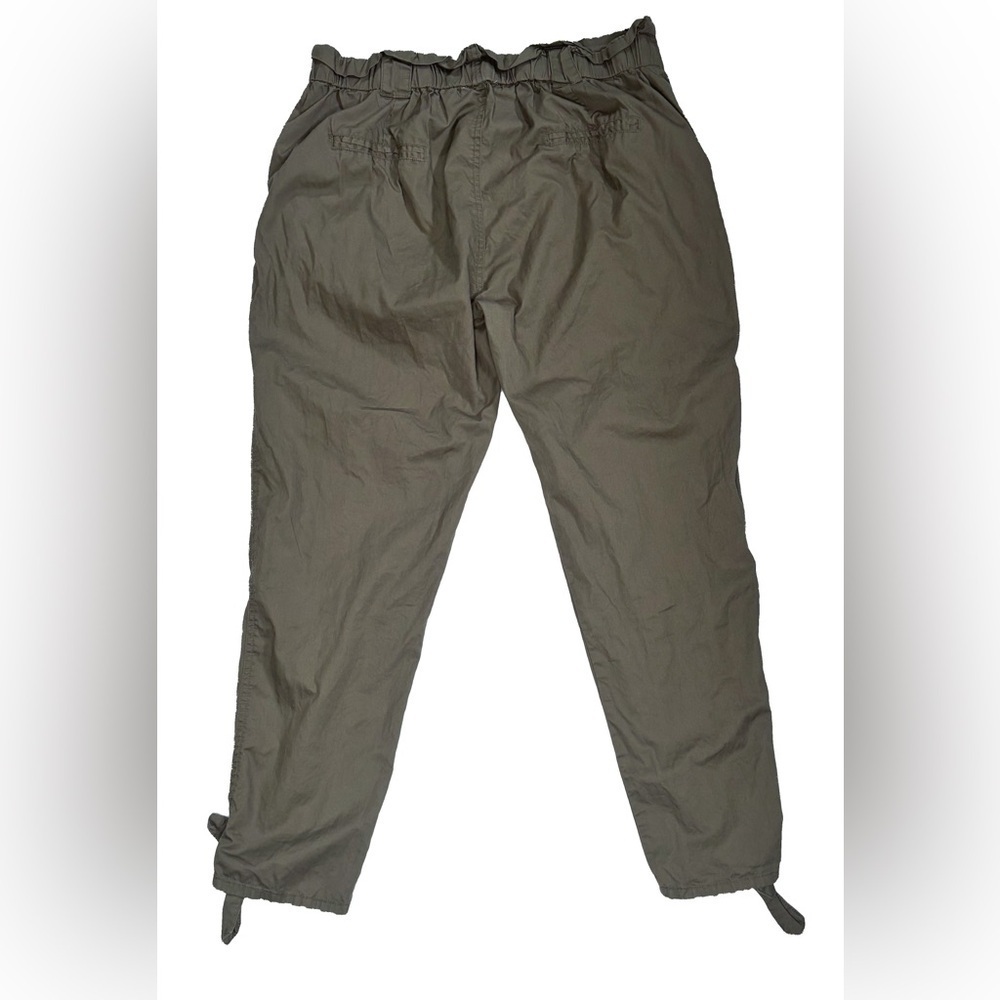Hayden Olive Green Paper Bag Waist Pants Junior Large Goblin Gremlin Core Grunge - Picture 4 of 4